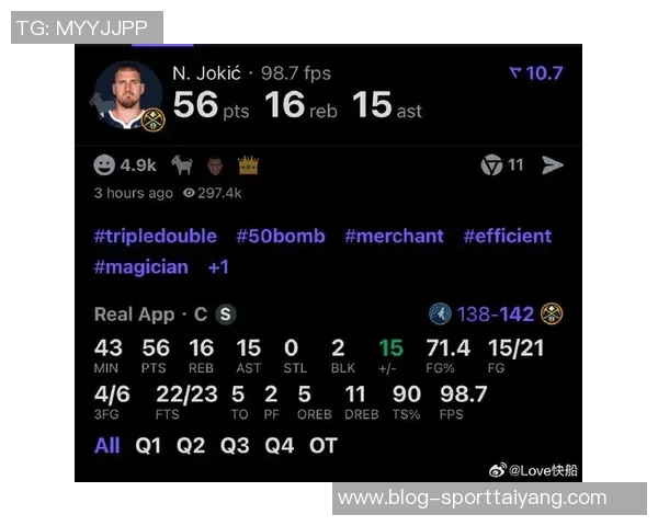 约基奇单场15助攻战绩惊人31胜2负胜率高达94成为球队赢球风向标 约基奇单场15助攻战绩惊人31胜2负胜率高达94成为球队赢球风向标
